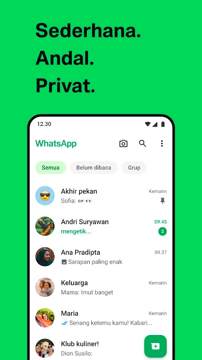 Tangkapan layar WhatsApp Messenger